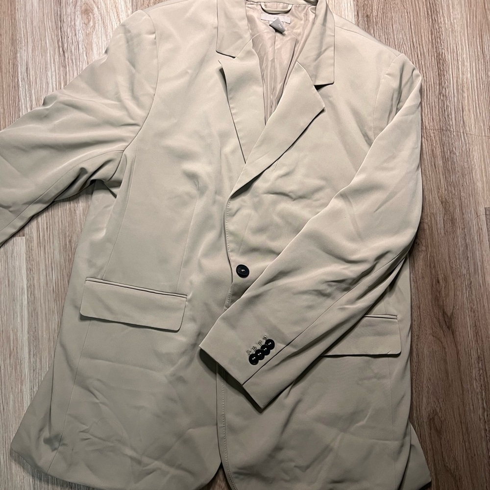 H&M Beige Single-Breasted Blazer